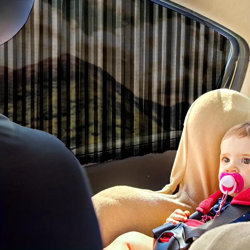 4pcs Ultimate Sun Protection Car Window Shades - Breathable Mesh, UV Protection for Front & Rear Windows, Fits Most Cars
