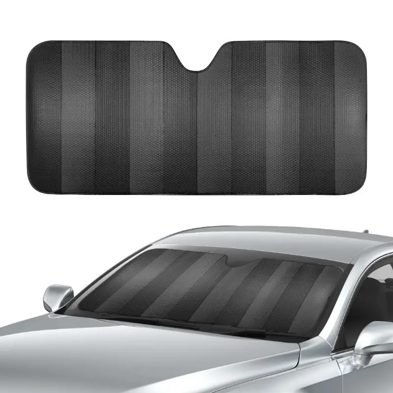 Fits all vehicle windshields Black Folding Visor 1pc, 63" x 28.5"