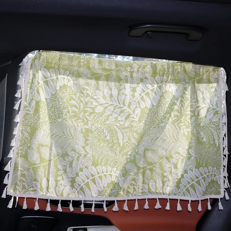 1pc Bohemian Print Car Window Curtain, 50x70cm Polyester Privacy Shade, Universal Fit Vehicle Sunshade for Privacy and Sun Protection