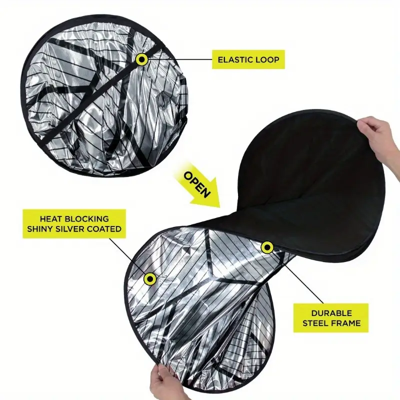 Two Counts Polygon Universal Windshield Twist Sunshade, 28.5" x 31.5"