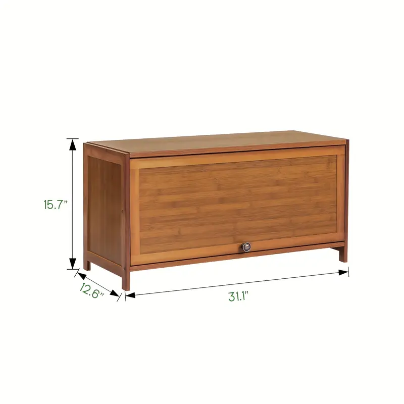 Bamboo Shoe Storage with Flip Doors Free Standing Shoes Shelf Organize for 6-10 Pairs for Entryway Hallway Bedroom Living Room