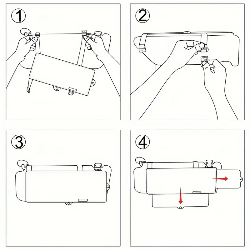 1pc Car Sun Visor with Extender, Front Curtain Shade, Universal Fit