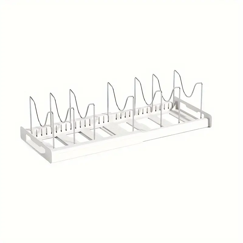 1pc Adjustable Multi-Purpose Pot Organizer Rack For Kitchen Cabinet - Expandable Pots And Pans Organizer With Adjustable Dividers - Home Kitchen Accessories For Easy Storage And Organization