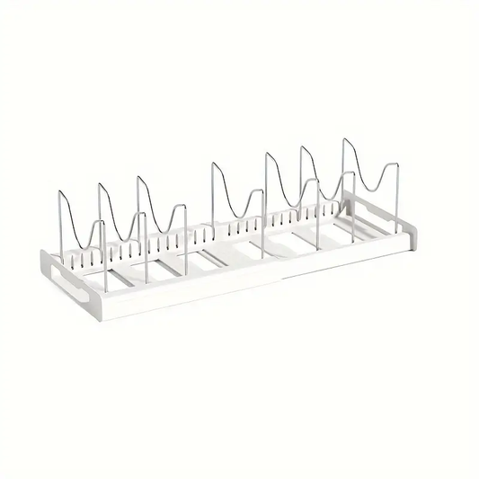 1pc Adjustable Multi-Purpose Pot Organizer Rack For Kitchen Cabinet - Expandable Pots And Pans Organizer With Adjustable Dividers - Home Kitchen Accessories For Easy Storage And Organization