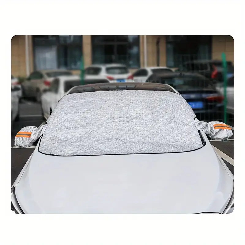 1pc Microfiber Car Sunshade, Waterproof And Dustproof Summer Heat Insulation Winter Snowproof Car Supplies, Anti-UV Protection Car Cover for Various Models