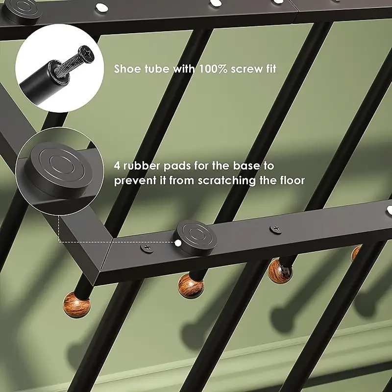 12 Boot Storage Racks, Long Boot Storage Rack, Shoe Storage Rack, Black Boot Rack, 1 Large Iron Rain Boot Drying Rack, Boot and Shoe Storage Rack, Independent Shoe Rack, Suitable for Home, Living Room, Dormitory, Office, Suitable for Autumn, Winter, Sprin
