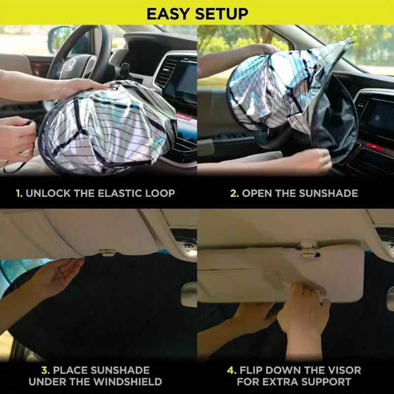 Two Counts Polygon Universal Windshield Twist Sunshade, 28.5" x 31.5"