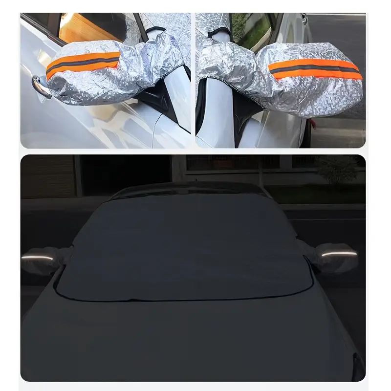 1pc Microfiber Car Sunshade, Waterproof And Dustproof Summer Heat Insulation Winter Snowproof Car Supplies, Anti-UV Protection Car Cover for Various Models