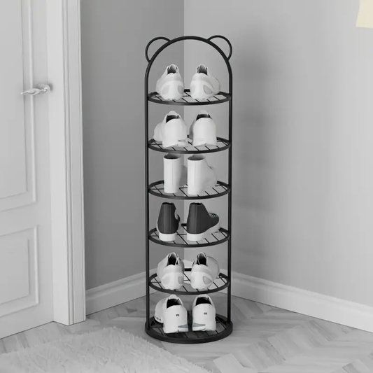 Space-Saving Multi-Layer Shoe Rack - Durable Metal, Narrow Design for Home Storage