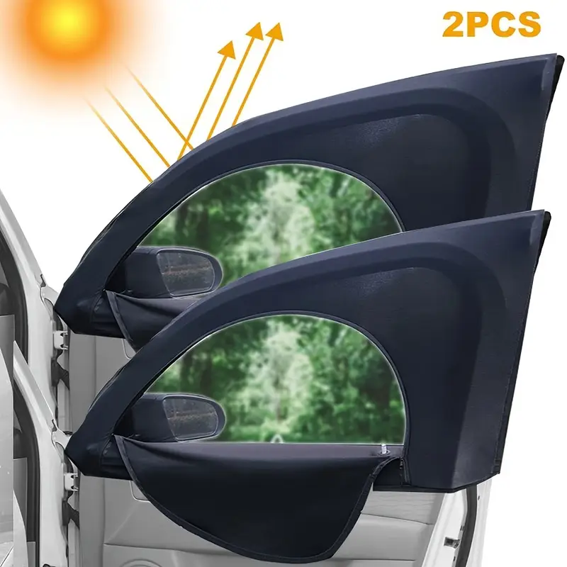 Car Privacy Screen with Zipper - UV Protection, Insect Proof, And Breathable Mesh for Car Windows
