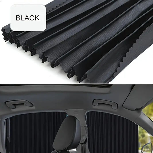 4 Car Sunshades, Window Privacy Protection Curtains, Retractable UV Protection Shades for Car Windows, Sun-Blocking And Heat-Insulating Side Window Shades, Car Curtains.