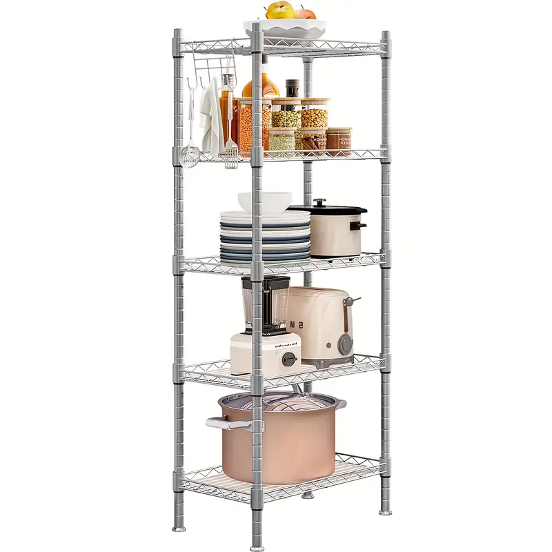 5-Tier Wire Shelving 5 Shelves Unit Metal Storage Rack Durable Organizer Perfect for Pantry Closet Kitchen Laundry Organization