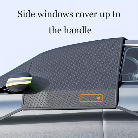Extra-Large, Thickened Car Sunshade & Snow Cover - Front Windshield Protection for Winter Weather