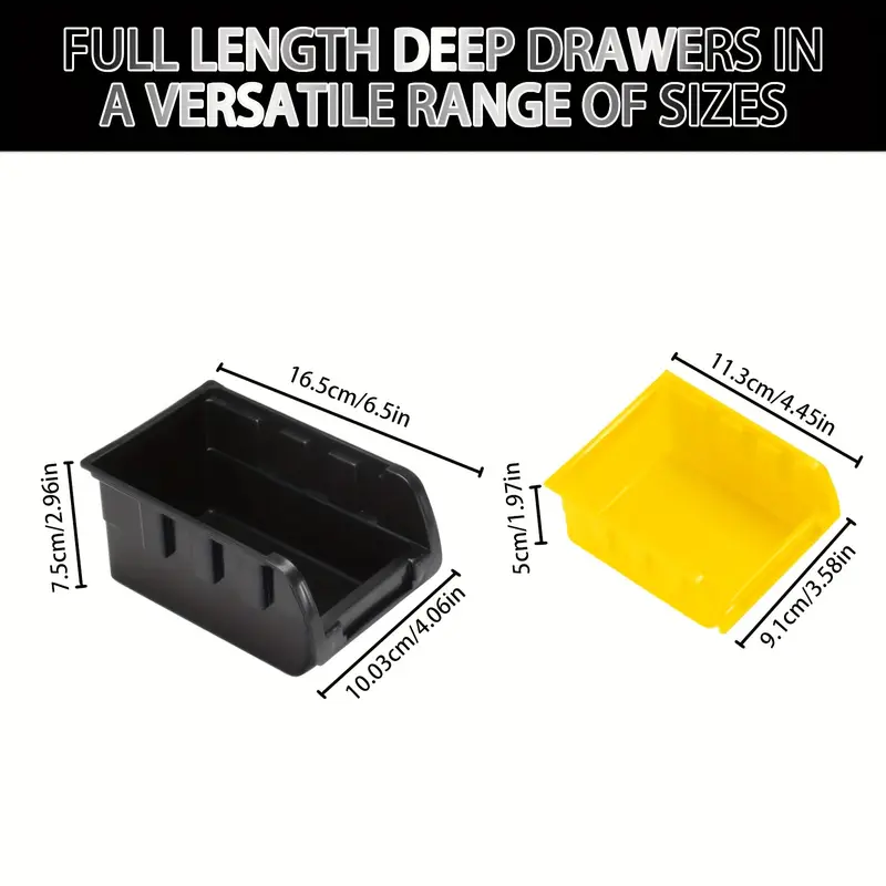 30pcs Wall-Mounted Storage Rack System - Perfect for Screws, Nuts, Bolts, Nails, Beads & Small Hardware - Easy Install, Heavy Duty Garage Organizer Is Perfect As A Gift,, Stackable Tool Box