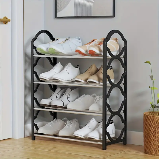 1pc Of 4-Tier Simple And Practical Shoe Rack, Hallway Furniture Shoe Storage Rack, Easy to Install And Space Saving, Floor Standing Independent Shoe Cabinet, Suitable for Entrance, Foyer, Hallway, And Dormitory