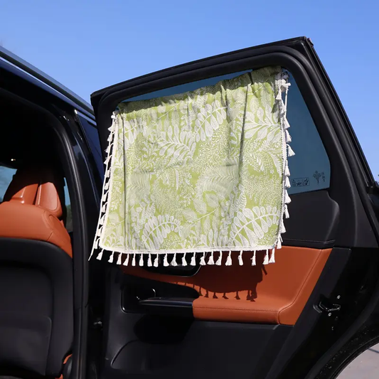 1pc Bohemian Print Car Window Curtain, 50x70cm Polyester Privacy Shade, Universal Fit Vehicle Sunshade for Privacy and Sun Protection