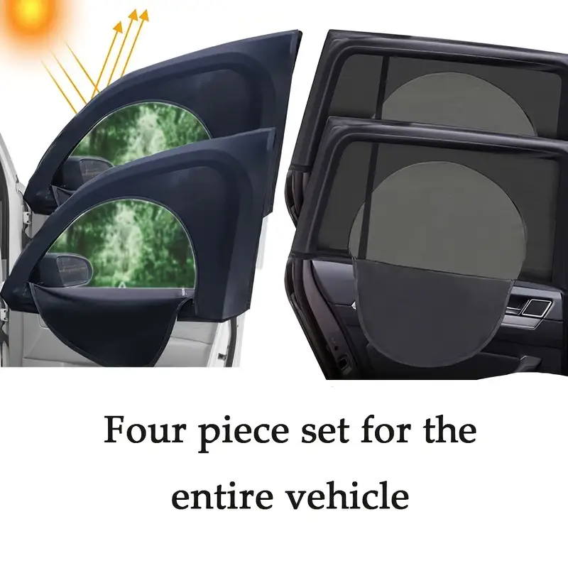 Car Privacy Screen with Zipper - UV Protection, Insect Proof, And Breathable Mesh for Car Windows