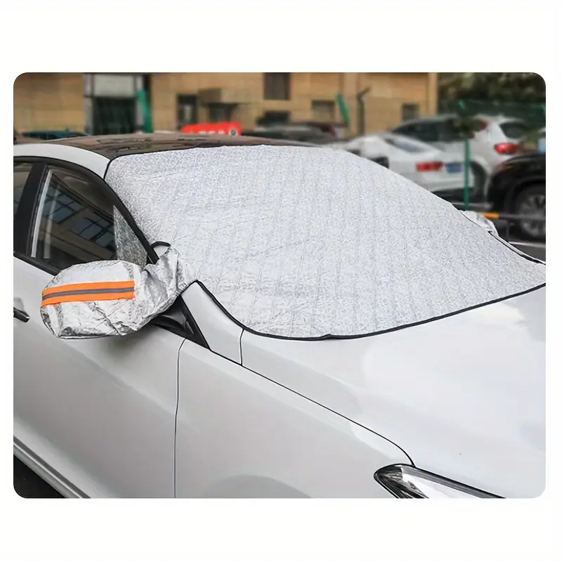 1pc Microfiber Car Sunshade, Waterproof And Dustproof Summer Heat Insulation Winter Snowproof Car Supplies, Anti-UV Protection Car Cover for Various Models