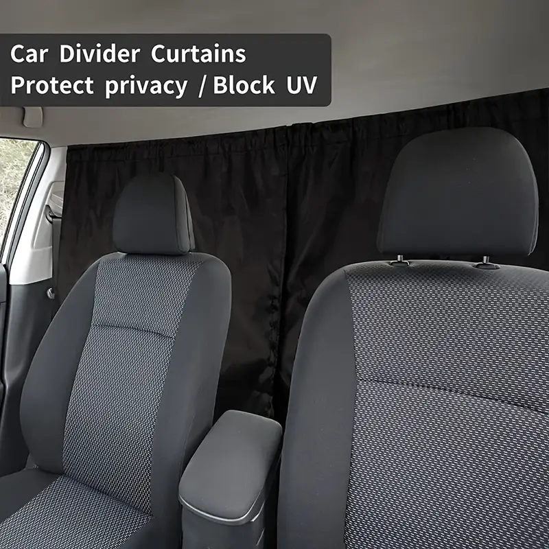 Travel-Ready Car Curtain Set - 95% Sun Blocking, Privacy Shades for Rear & Side Windows - Durable SUV Sunshade for Camping and Road Trips