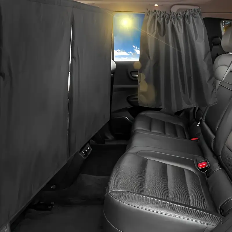 Travel-Ready Car Curtain Set - 95% Sun Blocking, Privacy Shades for Rear & Side Windows - Durable SUV Sunshade for Camping and Road Trips