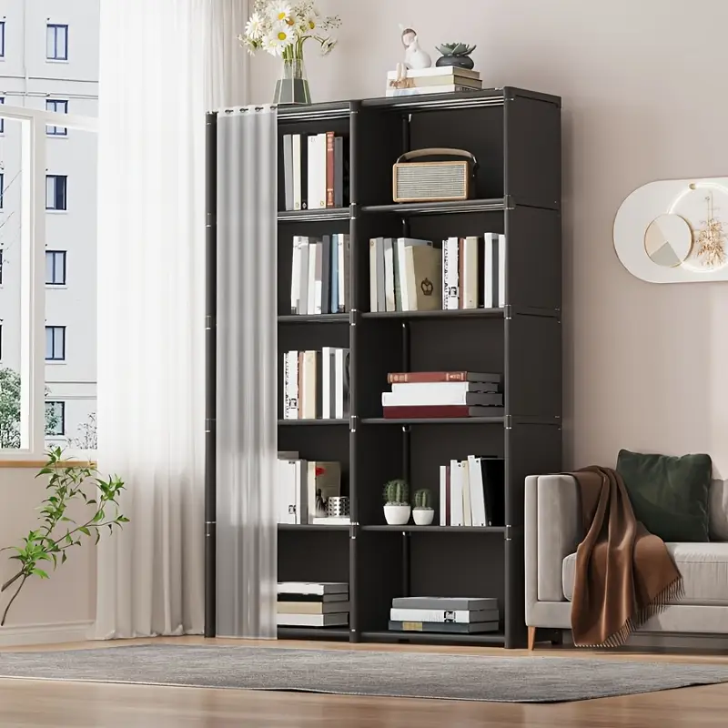 6-tier Multi-purpose Storage Shelf, Easy to Assemble, 15.75-inch Simple Clothing Storage Bin, Dust-proof Miscellaneous Item Bookshelf, Suitable for Offices, Classrooms, Living Rooms, Bedrooms, And Dormitories, Organization And Storage, Christmas Gift