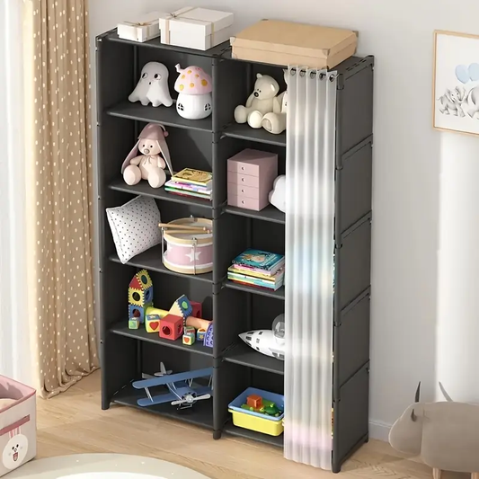 6-tier Multi-purpose Storage Shelf, Easy to Assemble, 15.75-inch Simple Clothing Storage Bin, Dust-proof Miscellaneous Item Bookshelf, Suitable for Offices, Classrooms, Living Rooms, Bedrooms, And Dormitories, Organization And Storage, Christmas Gift