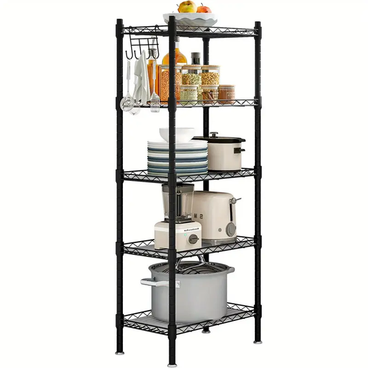 5-Tier Wire Shelving 5 Shelves Unit Metal Storage Rack Durable Organizer Perfect for Pantry Closet Kitchen Laundry Organization