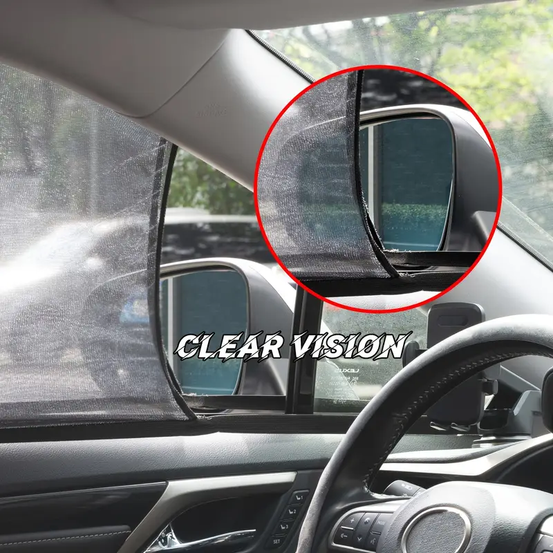 12pcs Universal Car Sun Shade Front & Rear Side Window Screen Cover Visor Screen Shield Sun Mesh Blind UV Protector Sunshade Truck Breathable Screen Cover Sunshade