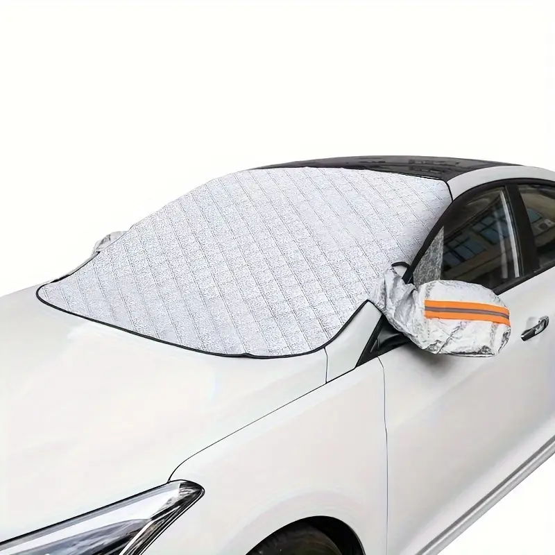 1pc Microfiber Car Sunshade, Waterproof And Dustproof Summer Heat Insulation Winter Snowproof Car Supplies, Anti-UV Protection Car Cover for Various Models