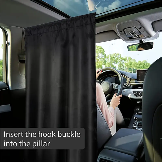 Travel-Ready Car Curtain Set - 95% Sun Blocking, Privacy Shades for Rear & Side Windows - Durable SUV Sunshade for Camping and Road Trips