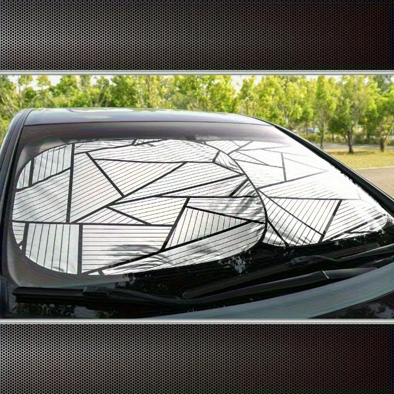 Two Counts Polygon Universal Windshield Twist Sunshade, 28.5" x 31.5"
