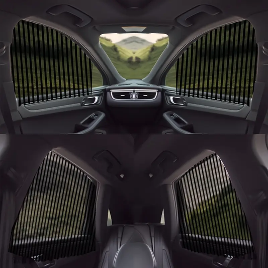 4pcs Ultimate Sun Protection Car Window Shades - Breathable Mesh, UV Protection for Front & Rear Windows, Fits Most Cars