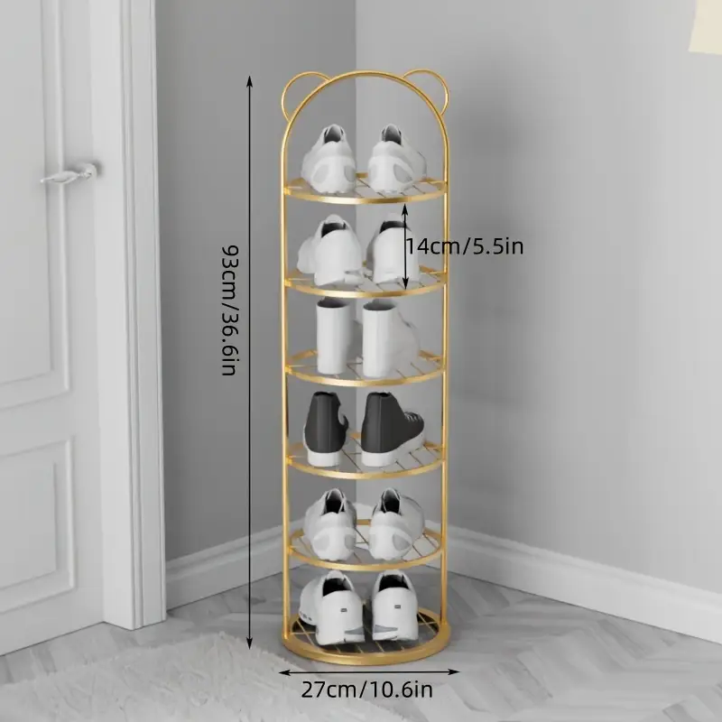 Space-Saving Multi-Layer Shoe Rack - Durable Metal, Narrow Design for Home Storage
