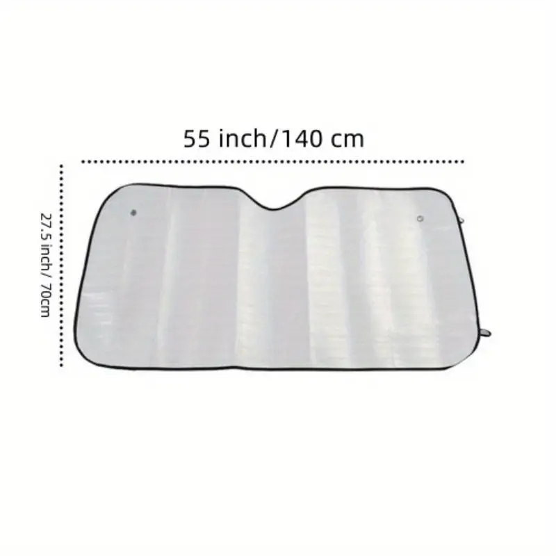 A Car Windshield Sunshade: The Front Window Can Be Folded Sunshade - To Prevent Ultraviolet Rays And Reduce The Temperature Inside The Car, Suitable For Most Vehicles.