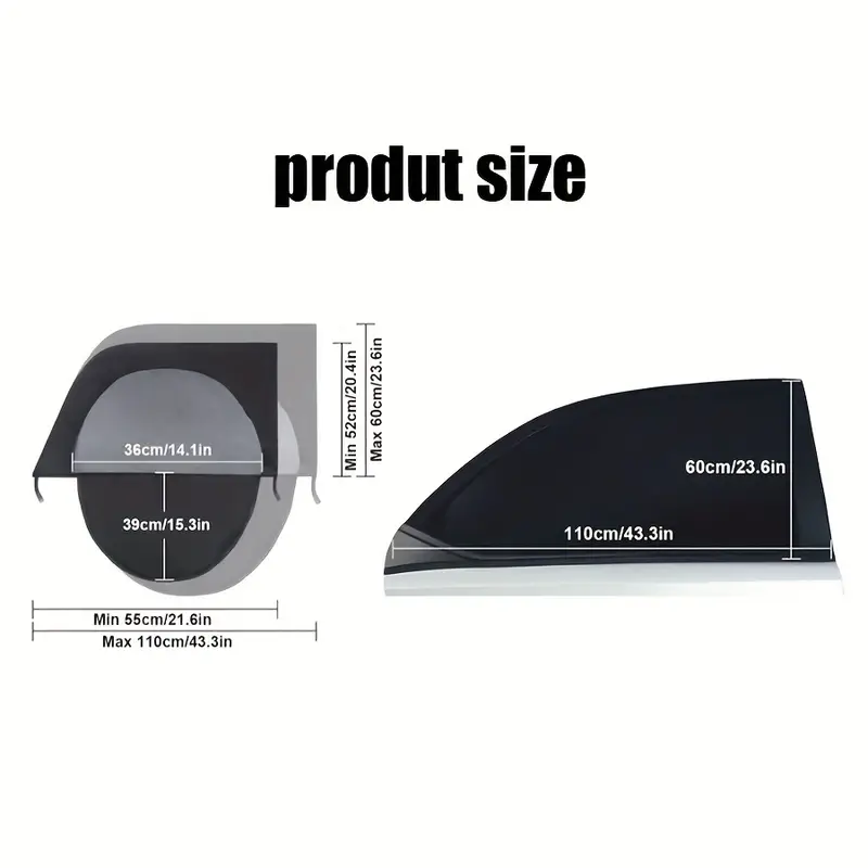 Car Privacy Screen with Zipper - UV Protection, Insect Proof, And Breathable Mesh for Car Windows