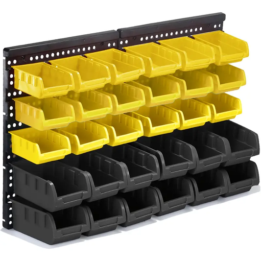 30pcs Wall-Mounted Storage Rack System - Perfect for Screws, Nuts, Bolts, Nails, Beads & Small Hardware - Easy Install, Heavy Duty Garage Organizer Is Perfect As A Gift,, Stackable Tool Box