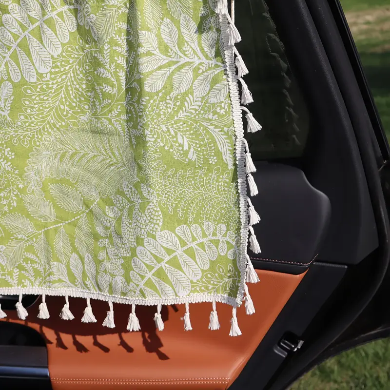 1pc Bohemian Print Car Window Curtain, 50x70cm Polyester Privacy Shade, Universal Fit Vehicle Sunshade for Privacy and Sun Protection