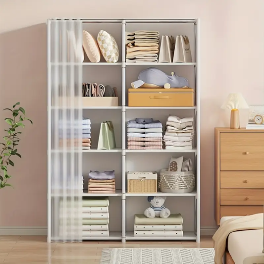 6-tier Multi-purpose Storage Shelf, Easy to Assemble, 15.75-inch Simple Clothing Storage Bin, Dust-proof Miscellaneous Item Bookshelf, Suitable for Offices, Classrooms, Living Rooms, Bedrooms, And Dormitories, Organization And Storage, Christmas Gift