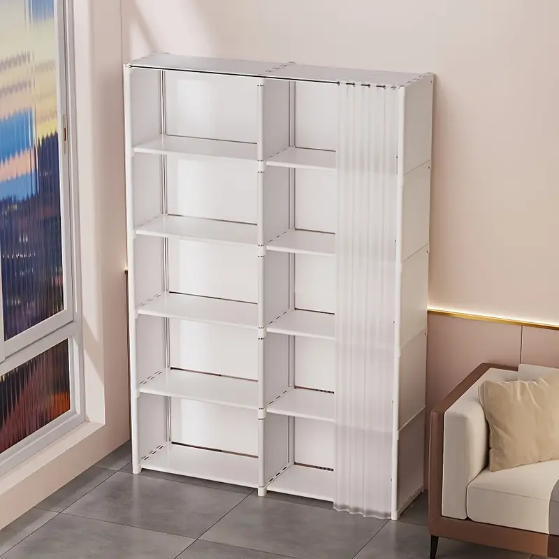 6-tier Multi-purpose Storage Shelf, Easy to Assemble, 15.75-inch Simple Clothing Storage Bin, Dust-proof Miscellaneous Item Bookshelf, Suitable for Offices, Classrooms, Living Rooms, Bedrooms, And Dormitories, Organization And Storage, Christmas Gift
