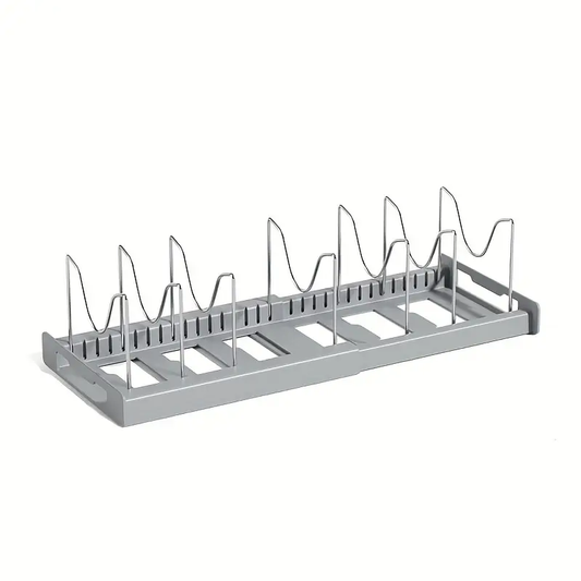 1pc Adjustable Multi-Purpose Pot Organizer Rack For Kitchen Cabinet - Expandable Pots And Pans Organizer With Adjustable Dividers - Home Kitchen Accessories For Easy Storage And Organization