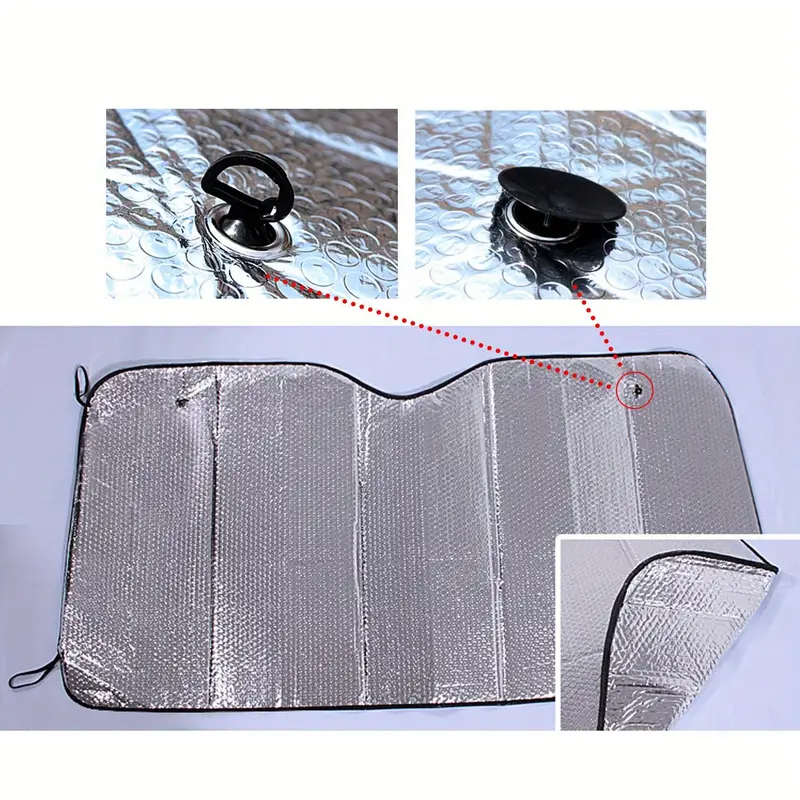A Car Windshield Sunshade: The Front Window Can Be Folded Sunshade - To Prevent Ultraviolet Rays And Reduce The Temperature Inside The Car, Suitable For Most Vehicles.